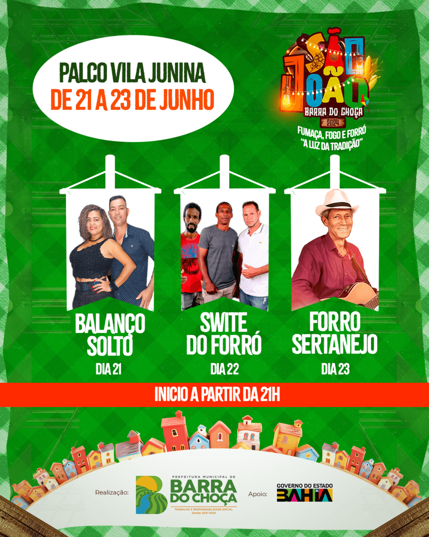 Vila Junina conta com uma mega estrutura e tem shows todos os dias